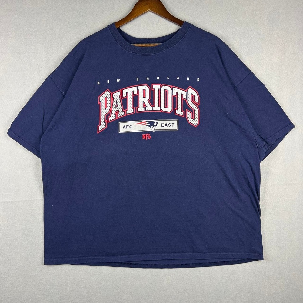 2000s New England Patriots AFC East Blue NFL Football Tee Shirt 3XL